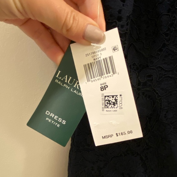 Women’s Petite Navy Dress; Size 8P; Ralph Lauren; NWT - Picture 4 of 5